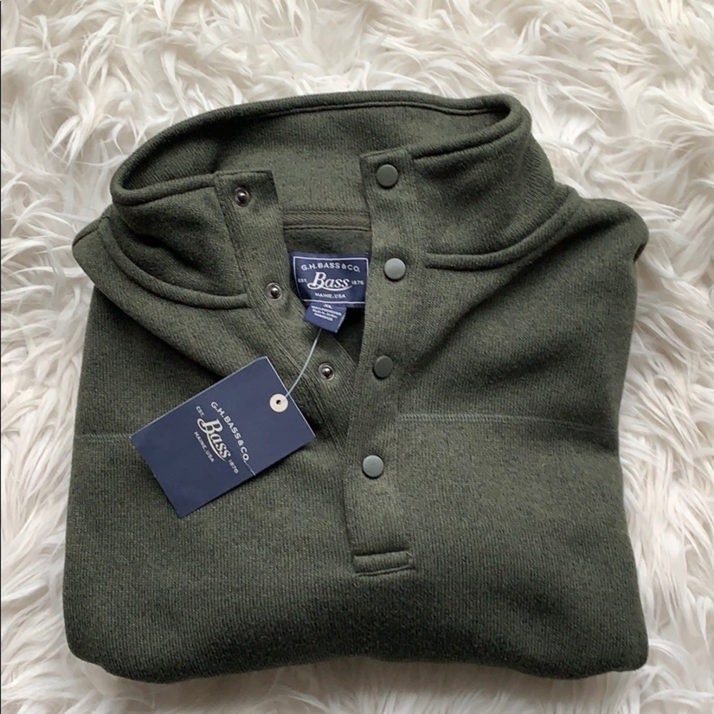 Men’s XL bass 1/4 button sweater